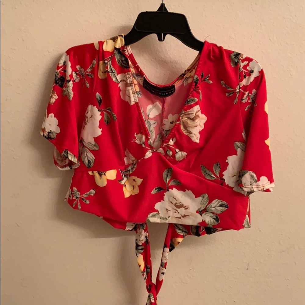 Tie front kimono top